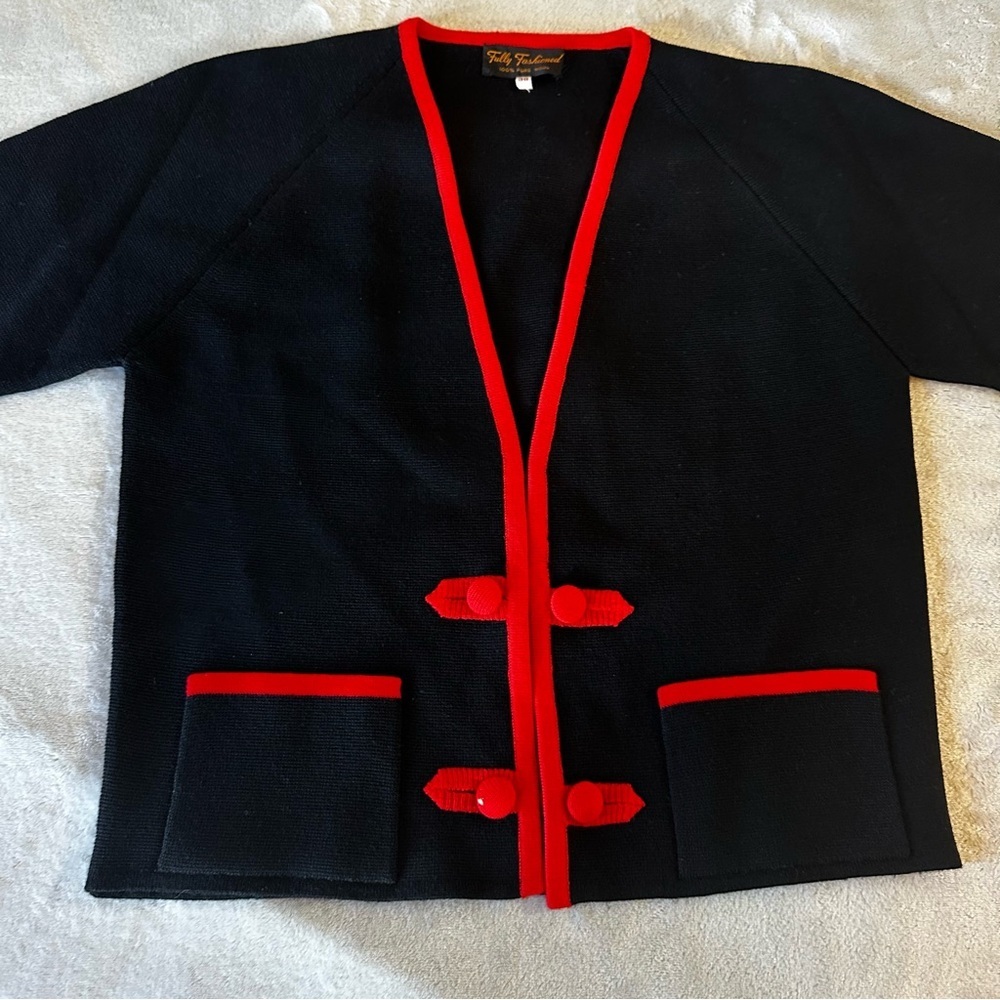 Vintage Fully Fashioned Pure Wool Cardigan - Picture 4 of 15